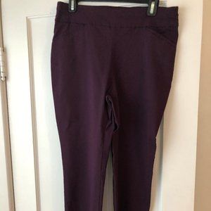 PERFECT STRETCH CHICO'S PANTS IN PLUM